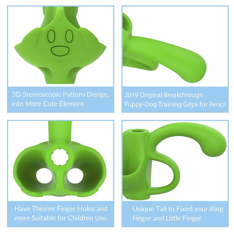 Firesara training grips for pencil, Original Training Grips Puppy Design Posture Correction for Kids Preschoolers Children Adults Special Needs Handwriting Aid for Lefties or Righties (3PCS) - Image 4